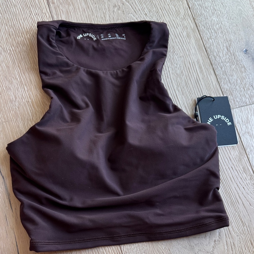 The Upside plum/cola crop top sz XS